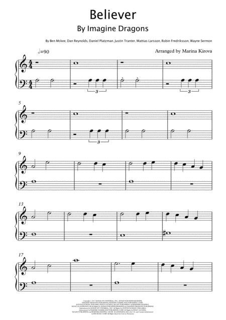 Believer (arr. Arranged by Marina Kirova)