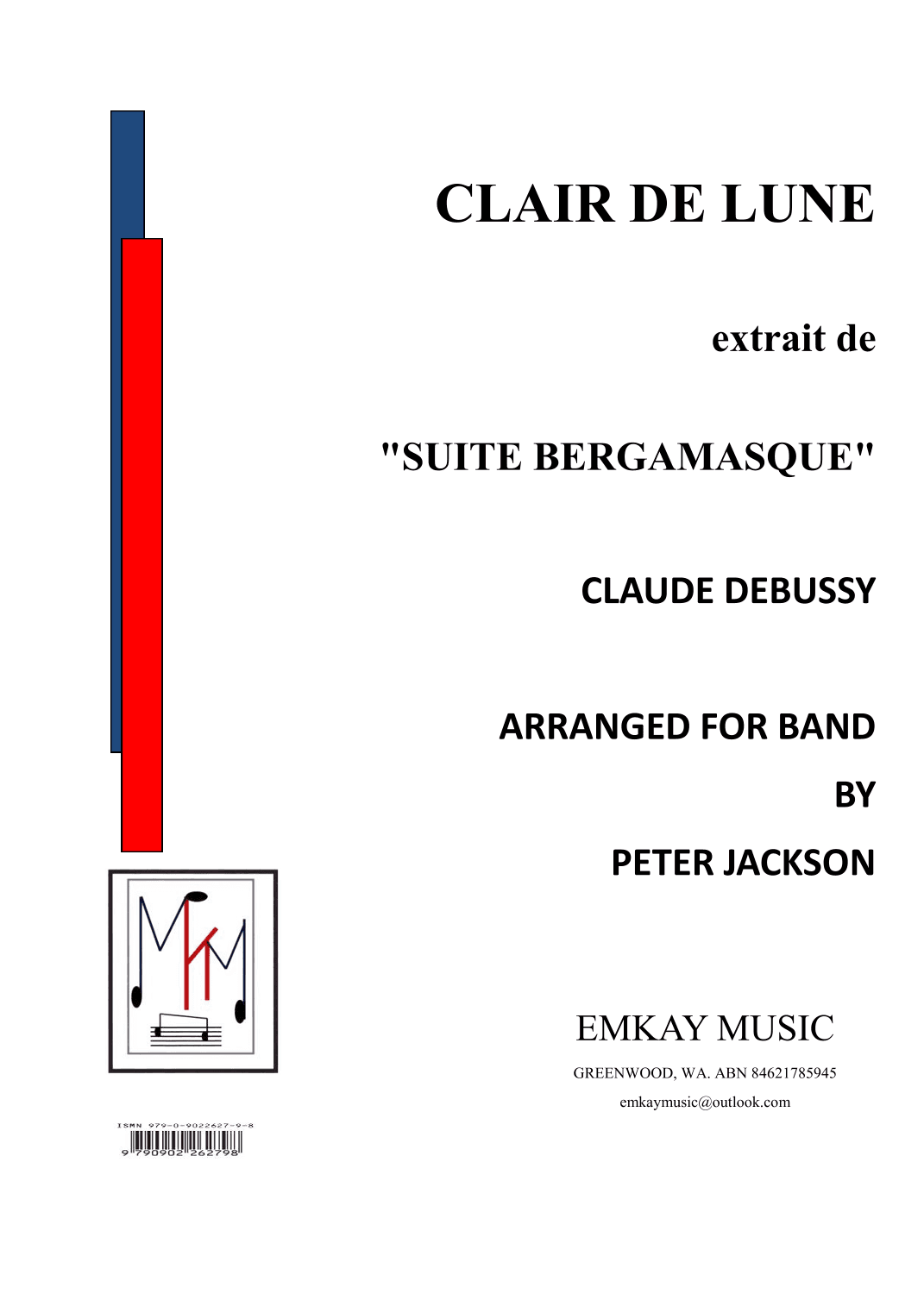 CLAIR DE LUNE (arr. Peter Jackson)