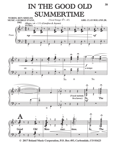 IN THE GOOD OLD SUMMERTIME (arr. Clay Boland Jr.)