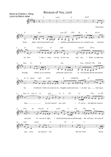 Because of You, Lord, theme song of a prayer group in Oita, Japan.