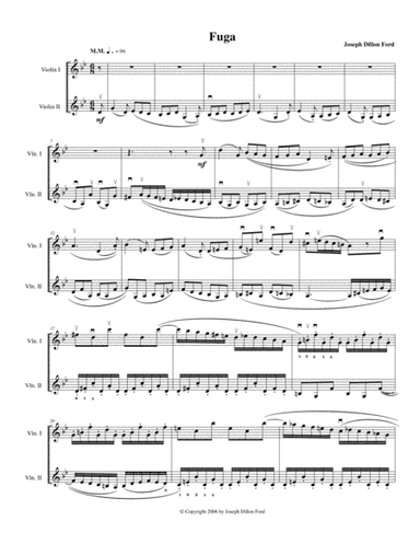 Suite for Two Violins - 8 Fuga