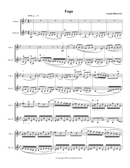 Suite for Two Violins - 8 Fuga