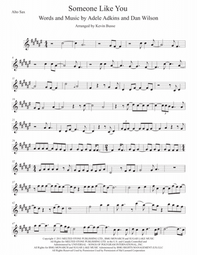 Someone Like You (arr. Kevin Busse)