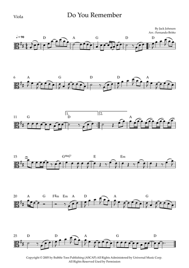 Do You Remember (arr. Fernando Britto)