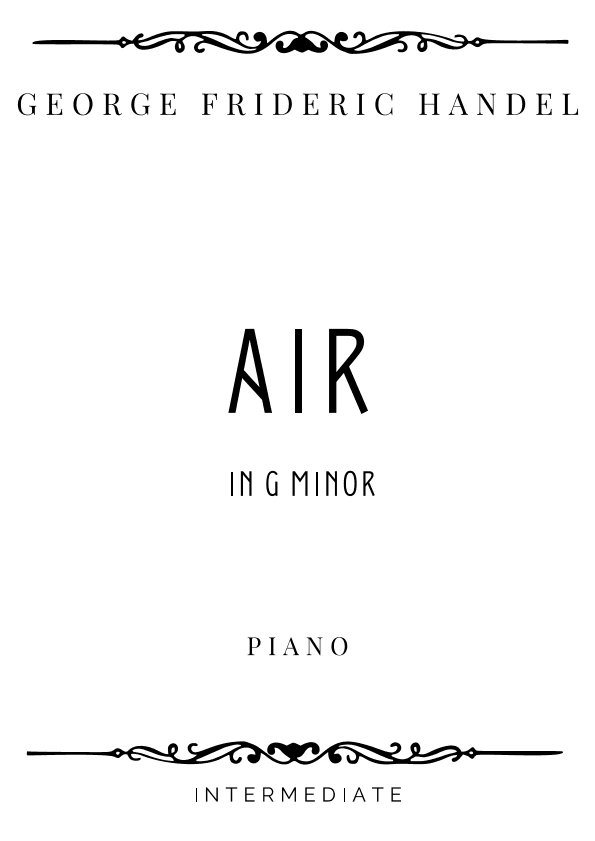 Handel - Air in G Minor - Intermediate (arr. Piacere Music Sheets)
