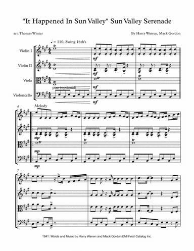 It Happened In Sun Valley (arr. Thomas Winter)