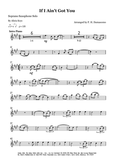 If I Ain't Got You (arr. P.H. Damasceno)