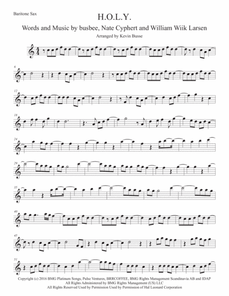 H.O.L.Y. (arr. Kevin Busse)