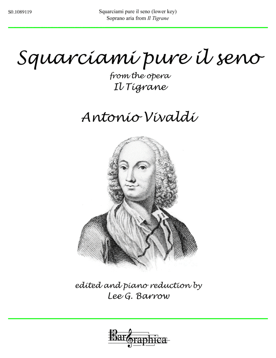 Squarciami pure il seno (lower key) (arr. (Editor) Lee G. Barrow)