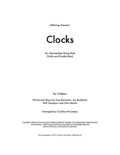 Clocks (arr. Caroline McCaskey)