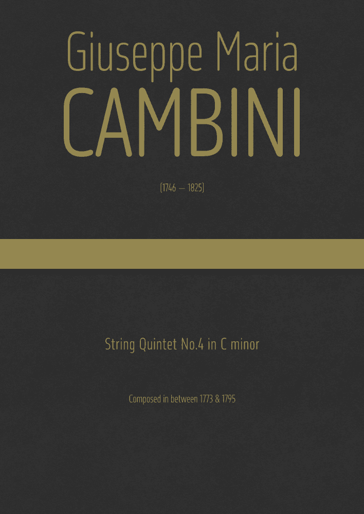 Cambini - String Quintet No.4 in C minor (arr. J.G. Cucó Barber)