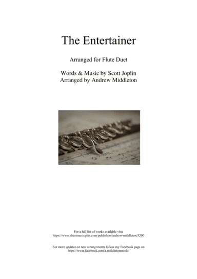 The Entertainer arranged for Flute Duet (arr. Andrew Middleton)
