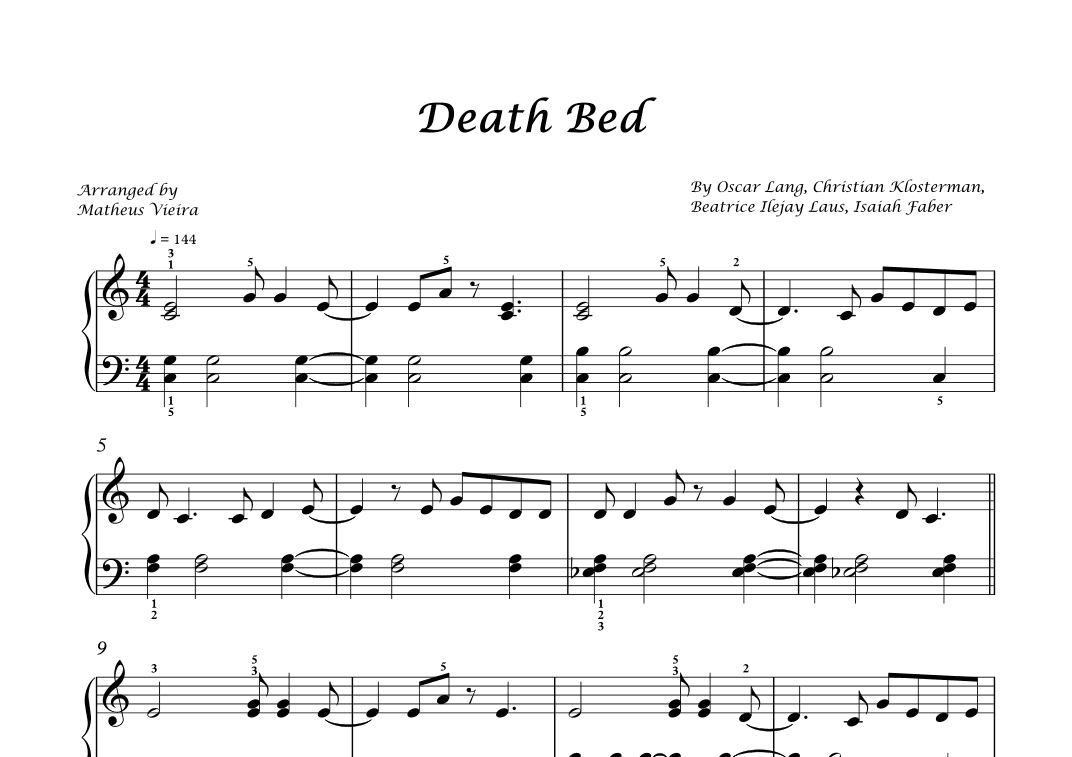 Death Bed (arr. Matheus Vieira)
