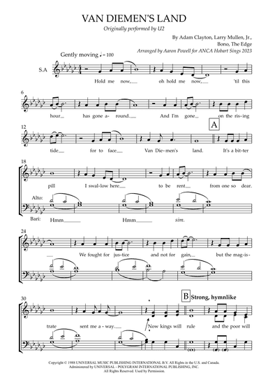 Van Diemen's Land (arr. Aaron Powell)