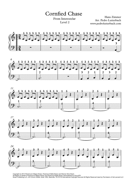 Cornfield Chase  from the Paramount Pictures film INTERSTELLAR (arr. Pedro Lutterbach)