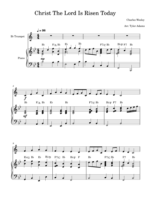 Christ The Lord Is Risen Today (arr. Tyler Adams)