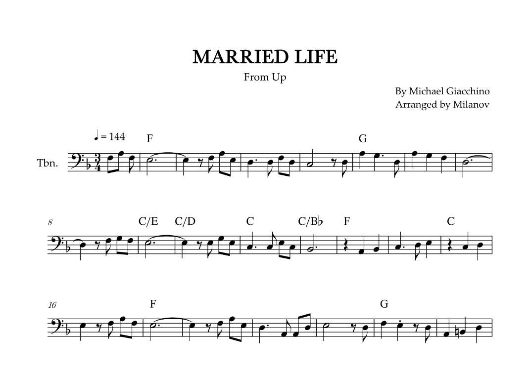 Married Life (arr. Milanov)