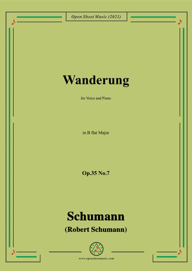 Schumann-Wanderung,Op.35 No.7 in B flat Major (arr. Open Cloud)