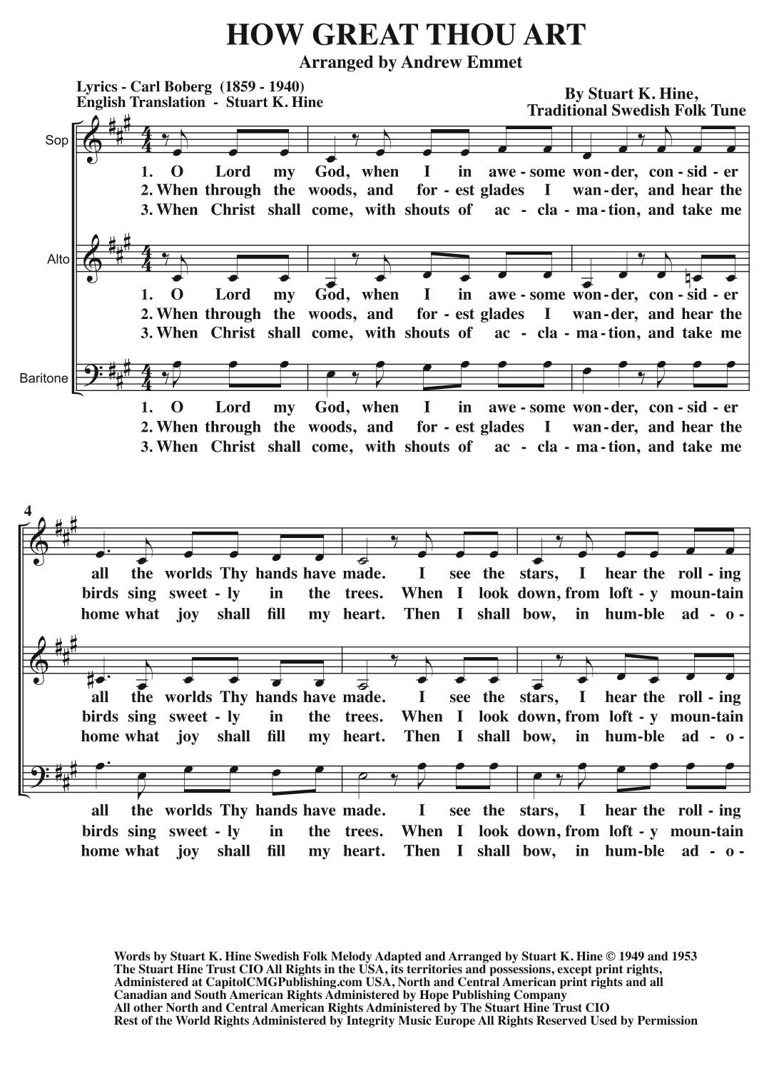 How Great Thou Art (arr. Andrew Emmet)