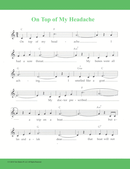 On Top of My Headache (arr. Hal Wright)