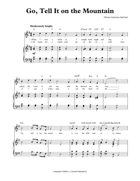 Go, Tell It on the Mountain (arr. Mark Phillips)