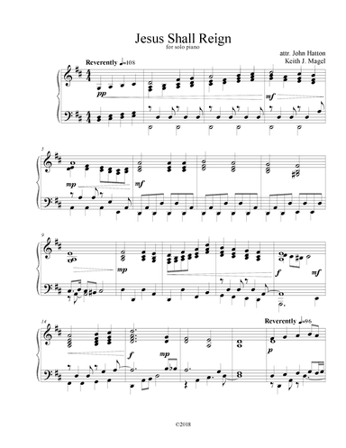 Jesus Shall Reign (arr. Keith James)