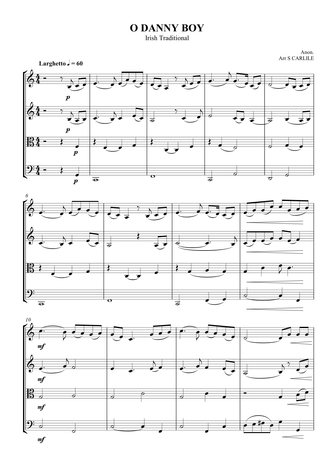 O Danny Boy (arr. SCMusic)
