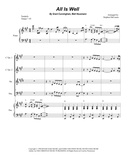 All Is Well (arr. Stephen DeCesare)