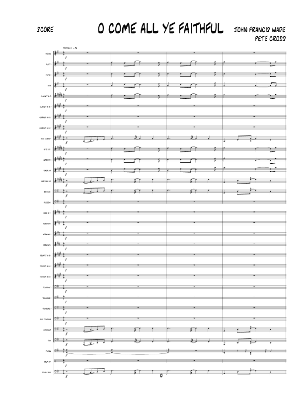 O Come All Ye Faithful (arr. Pete Cross)
