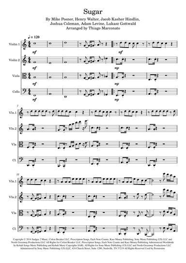 Sugar (arr. Thiago Marconato)