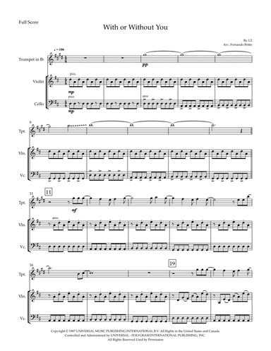 With Or Without You (arr. Fernando Britto)