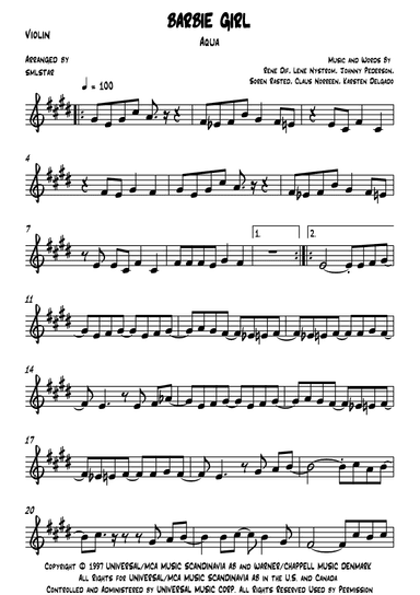 Barbie Girl (arr. SMLStar)