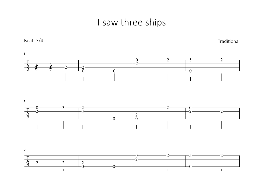 I saw three ships (arr. Bettina Schipp)