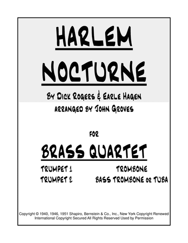Harlem Nocturne (arr. John Groves)