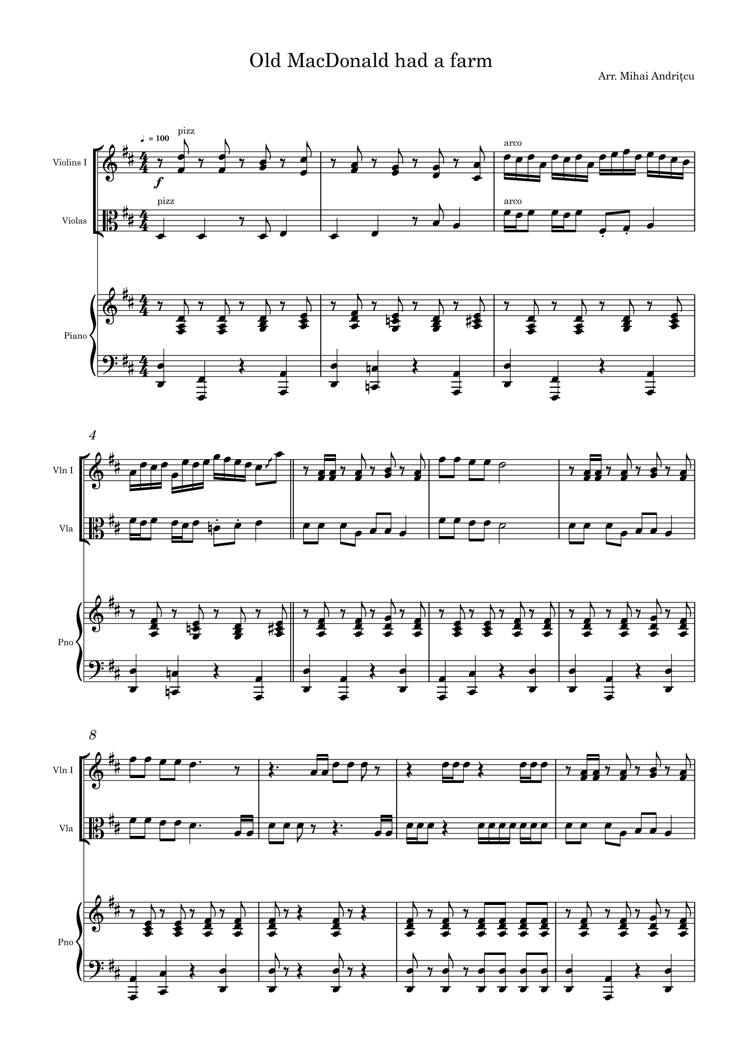 Old MacDonald had a Farm (arr. Mihai Andritcu)