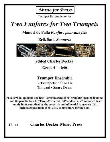 Two Fanfares for Two Trumpets from 1921 (arr. Charles Decker)
