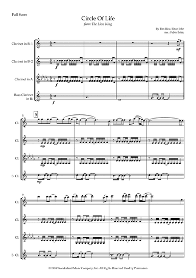 Circle Of Life (arr. Fabio Britto)