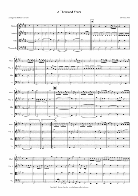 A Thousand Years (arr. Bárbara Carvalho)
