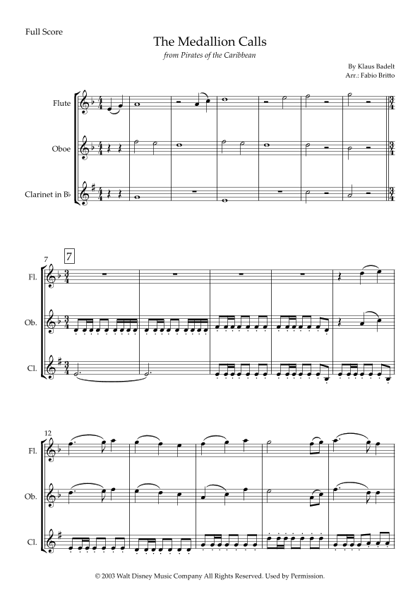The Medallion Calls (arr. Fabio Britto)