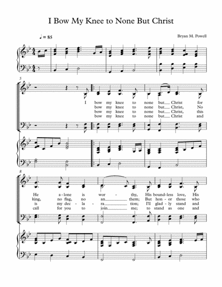 I Bow My Knee to None But Christ