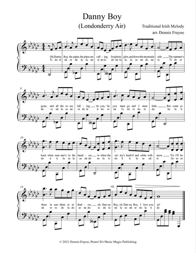 Danny Boy (Londonderry Air) (arr. Dennis Frayne)