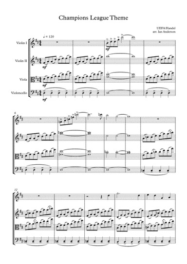 Uefa Champions League Team (arr. Ian Anderson)