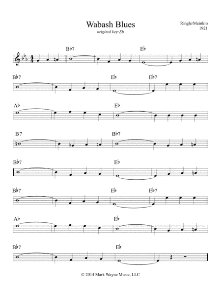Wabash Blues (arr. Mark Huxhold)