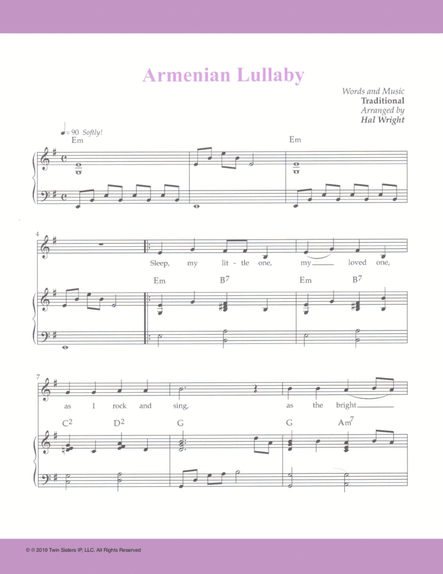 Armenian Lullaby (arr. Hal Wright)