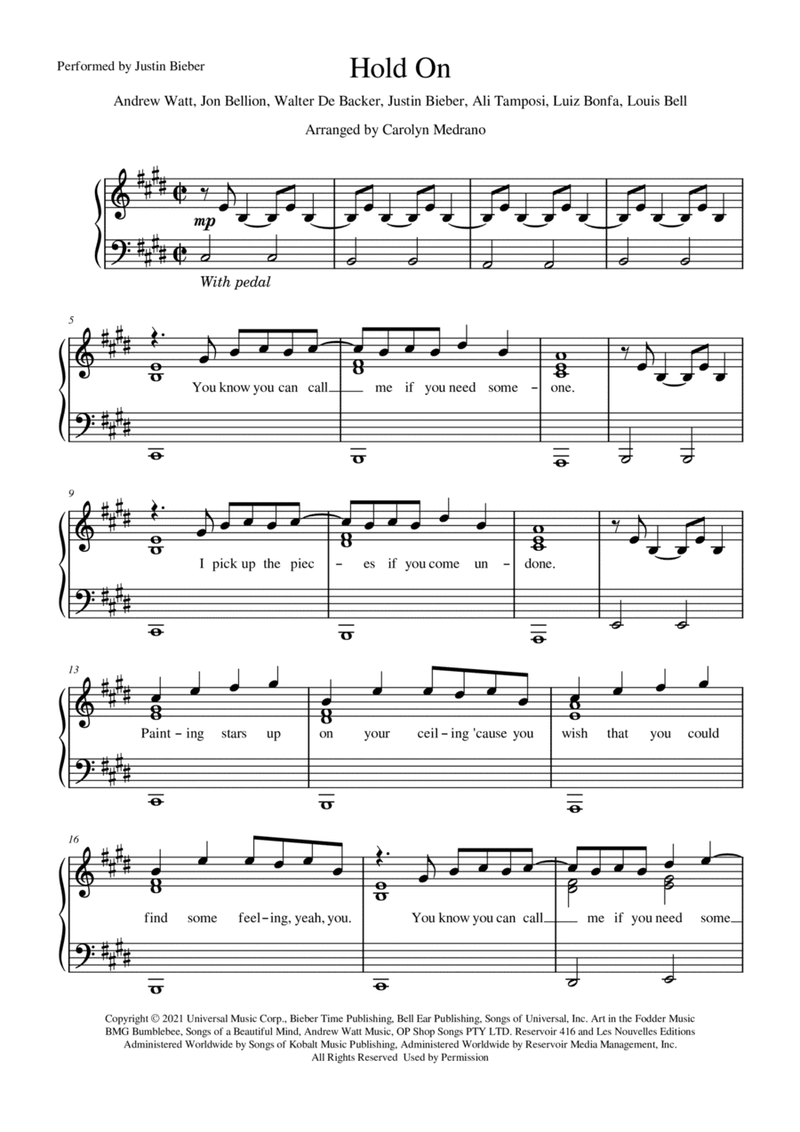 Hold On (arr. Carolyn Medrano)