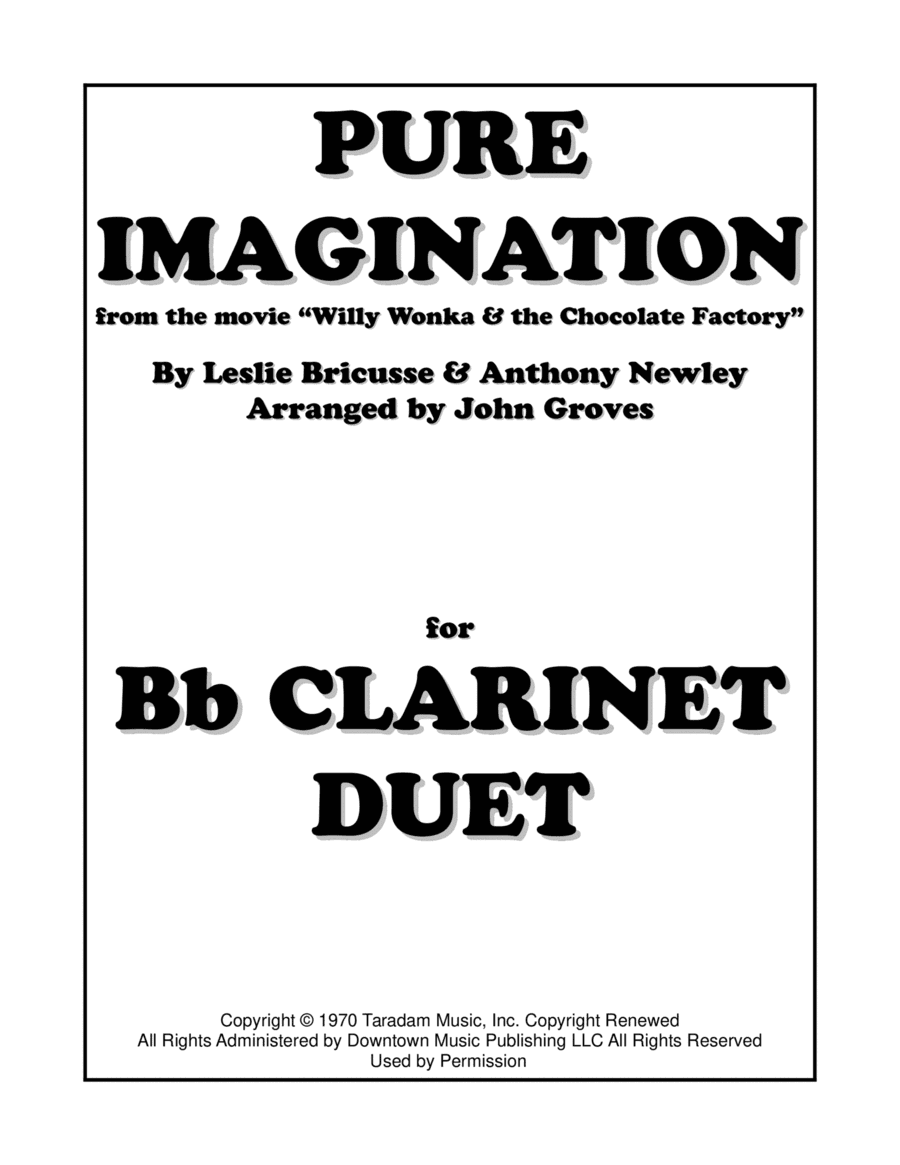 Pure Imagination (arr. John Groves)