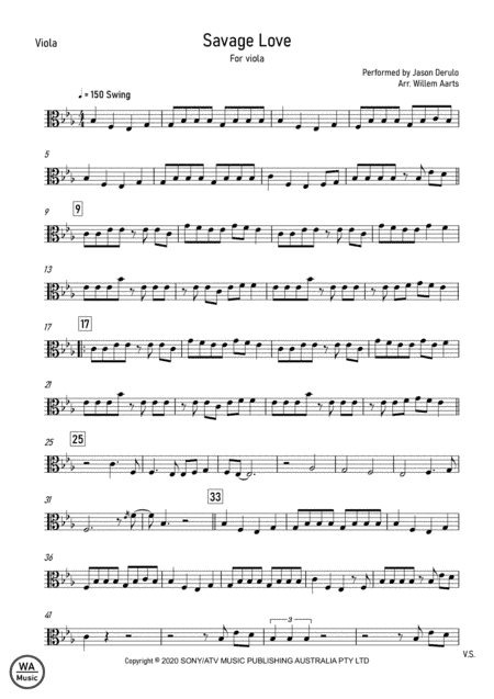 Savage Love (arr. Willem Aarts)