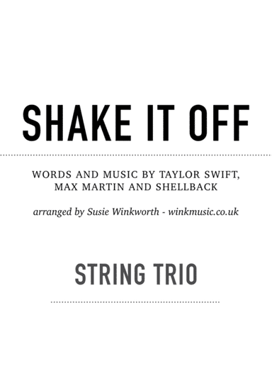 Shake It Off (arr. Susie Winkworth winkmusic.co.uk)