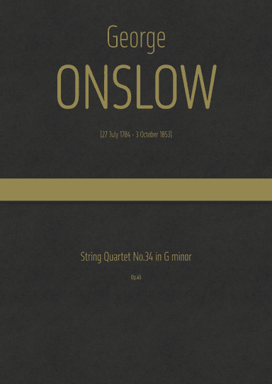 Onslow - String Quartet No.34 in G minor, Op.65 (arr. J.G. Cucó Barber)