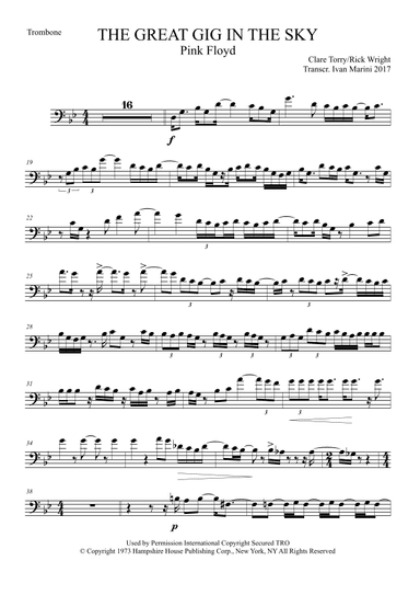 The Great Gig In The Sky (arr. Ivan Marini)